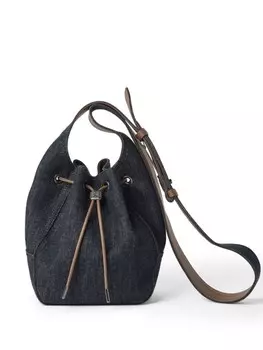 Brunello Cucinelli маленькая сумка-ведро BC Duo, синий