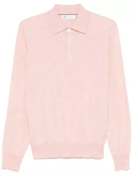 Brunello Cucinelli меланжевая рубашка поло, розовый