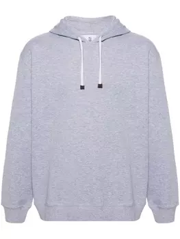 Brunello Cucinelli меланжевое худи из джерси, серый