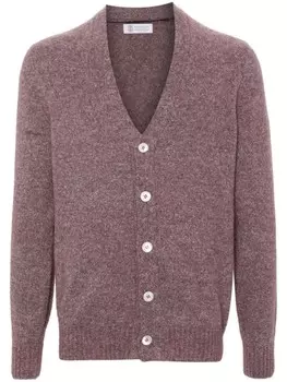 Brunello Cucinelli меланжевый кардиган, фиолетовый