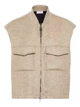 Brunello Cucinelli меланжевый жилет, нейтральный