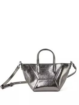 Brunello Cucinelli мини-сумка BC Duo, серебряный