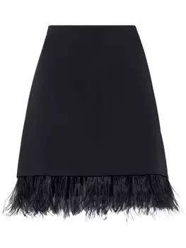 Brunello Cucinelli мини-юбка с перьями, черный