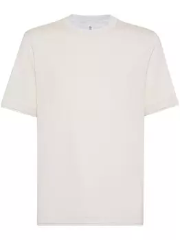 Brunello Cucinelli многослойная футболка, белый