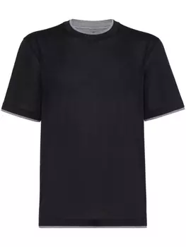 Brunello Cucinelli многослойная футболка, черный