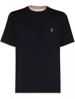 Brunello Cucinelli многослойная футболка, черный