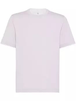 Brunello Cucinelli многослойная футболка, фиолетовый