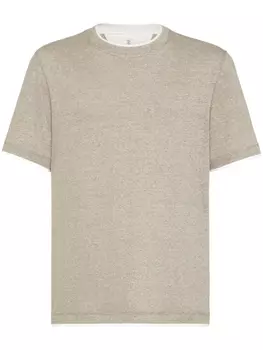 Brunello Cucinelli многослойная футболка, нейтральный