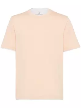 Brunello Cucinelli многослойная футболка, розовый