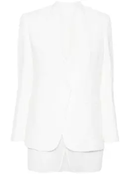 Brunello Cucinelli многослойный однобортный пиджак, белый