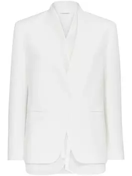 Brunello Cucinelli многослойный однобортный пиджак, белый