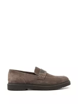 Brunello Cucinelli мокасины Monile, коричневый