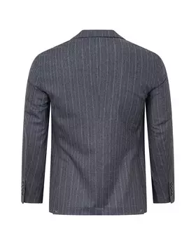 Brunello Cucinelli новый темно-серый шерстяной спортивный пиджак в полоску, серый