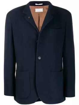 Brunello Cucinelli однобортный блейзер, синий