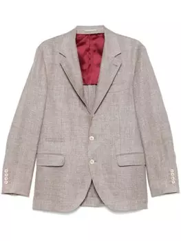 Brunello Cucinelli однобортный пиджак, коричневый