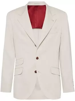 Brunello Cucinelli однобортный пиджак, нейтральный