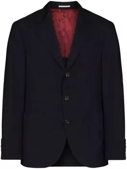 Brunello Cucinelli однобортный пиджак, синий