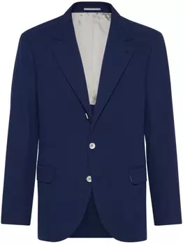 Brunello Cucinelli однобортный пиджак, синий