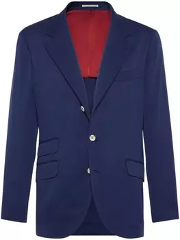 Brunello Cucinelli однобортный пиджак, синий