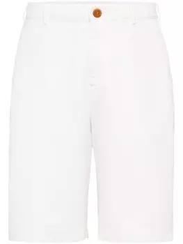 Brunello Cucinelli однотонные шорты-бермуды, белый