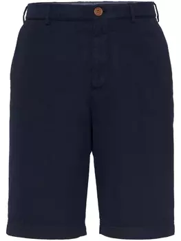 Brunello Cucinelli однотонные шорты-бермуды, синий