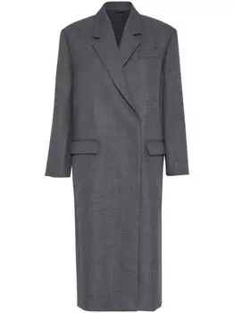 Brunello Cucinelli пальто из вирджинской шерсти с декором Monili, серый
