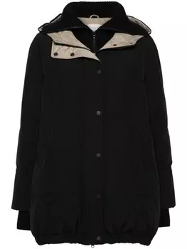 Brunello Cucinelli пальто с декором Monili, черный