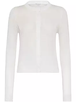 Brunello Cucinelli пальто с потайной застежкой, белый
