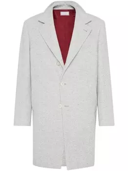 Brunello Cucinelli пальто в ёлочку, нейтральный цвет