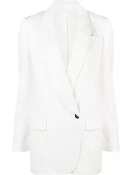 Brunello Cucinelli peak-lapels blazer, нейтральный цвет