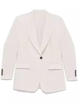 Brunello Cucinelli пиджак с люрексом, нейтральный