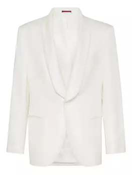 Brunello Cucinelli пиджак-смокинг, белый