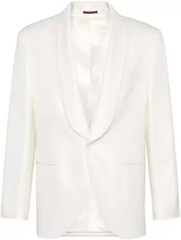Brunello Cucinelli пиджак-смокинг, нейтральный