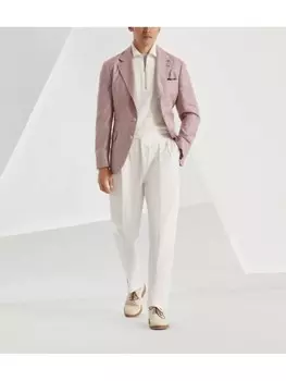 Brunello Cucinelli пиджак в ломаную клетку, красный