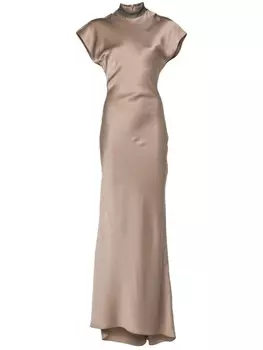 Brunello Cucinelli платье макси с декором Monili, нейтральный цвет