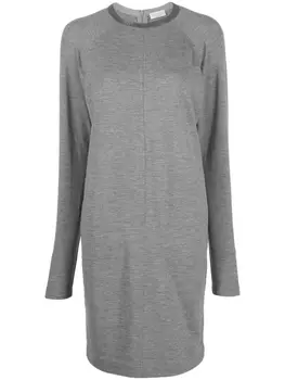 Brunello Cucinelli платье с декором Monili, серый
