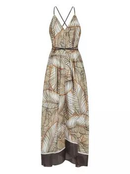Brunello Cucinelli платье с декором Monili, нейтральный