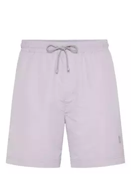 Brunello Cucinelli плавки-шорты с вышитым логотипом, фиолетовый