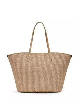 Brunello Cucinelli плетеная сумка-тоут, коричневый