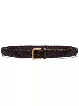 Brunello Cucinelli плетеный ремень, коричневый