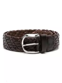 Brunello Cucinelli плетеный ремень, коричневый