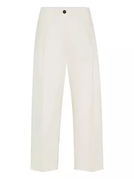 Brunello Cucinelli плиссированные брюки, белый