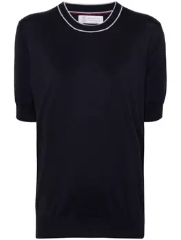 Brunello Cucinelli полосатый джемпер тонкой вязки, синий