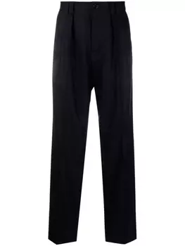Brunello Cucinelli прямые брюки из вирджинской шерсти, синий