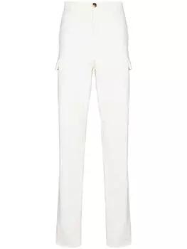 Brunello Cucinelli прямые брюки карго, белый