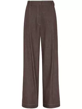 Brunello Cucinelli прямые брюки, коричневый