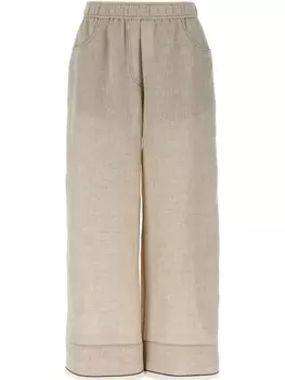 Brunello Cucinelli прямые брюки Monile, нейтральный цвет
