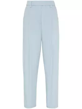 Brunello Cucinelli прямые брюки с цепочками, синий