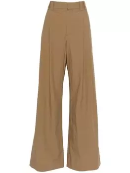 Brunello Cucinelli прямые брюки с декором Monili, коричневый