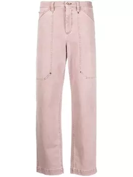 Brunello Cucinelli прямые брюки с завышенной талией, розовый